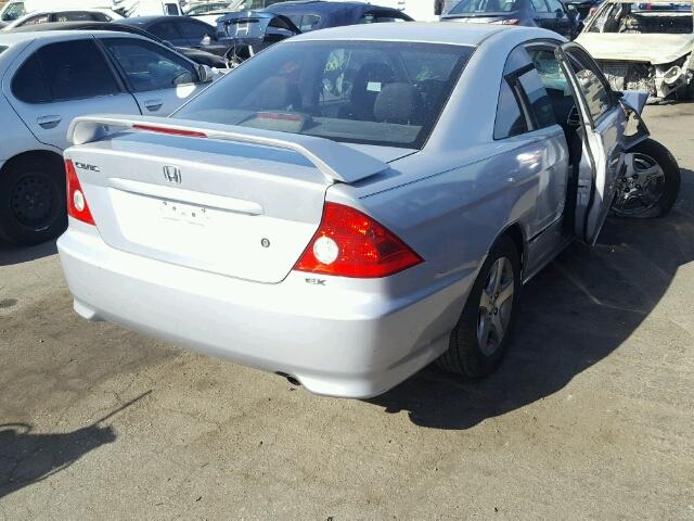 1HGEM22925L015740 - 2005 HONDA CIVIC EX SILVER photo 4