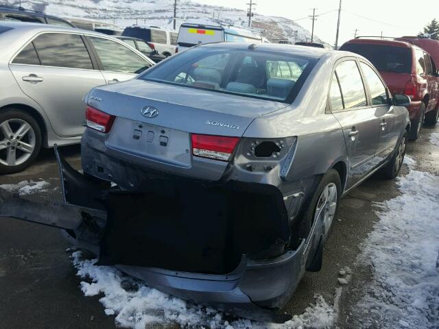 5NPET46C08H367789 - 2008 HYUNDAI SONATA GLS GRAY photo 4