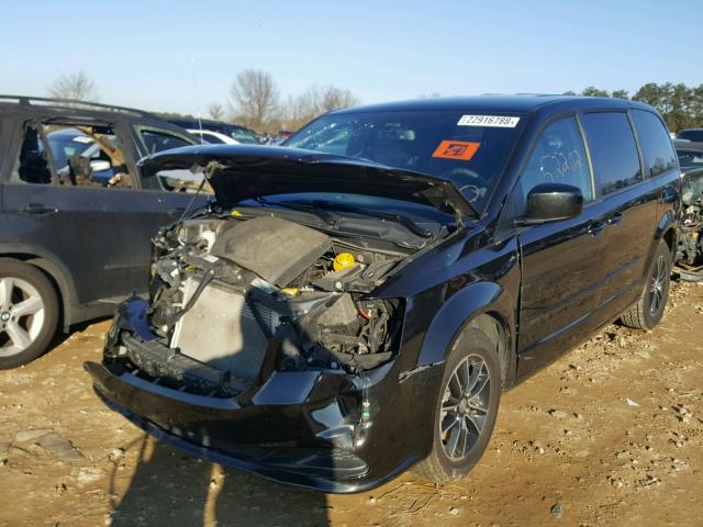 2C4RDGBGXFR705319 - 2015 DODGE GRAND CARA BLACK photo 2