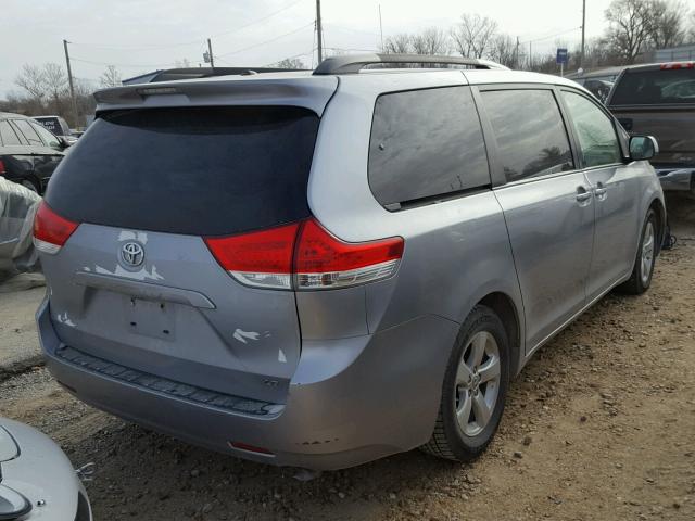 5TDKK3DC5ES524595 - 2014 TOYOTA SIENNA LE SILVER photo 4