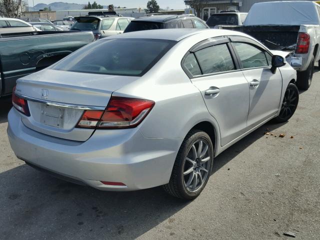 19XFB2F50DE248636 - 2013 HONDA CIVIC LX SILVER photo 4