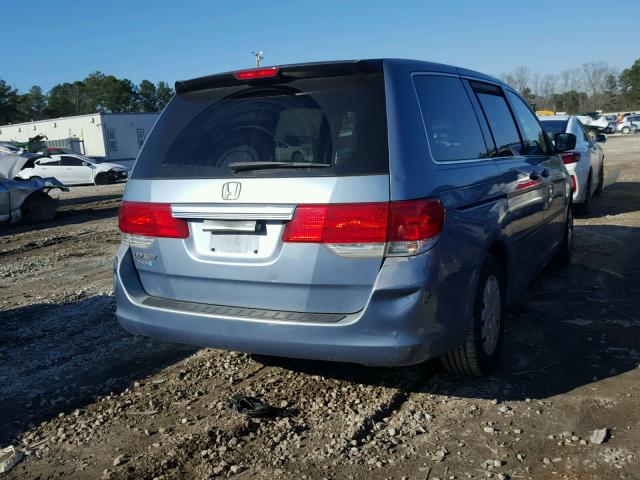 5FNRL382X9B014041 - 2009 HONDA ODYSSEY LX BLUE photo 4