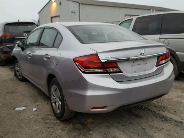 2HGFB2F48FH026703 - 2015 HONDA CIVIC LX SILVER photo 3