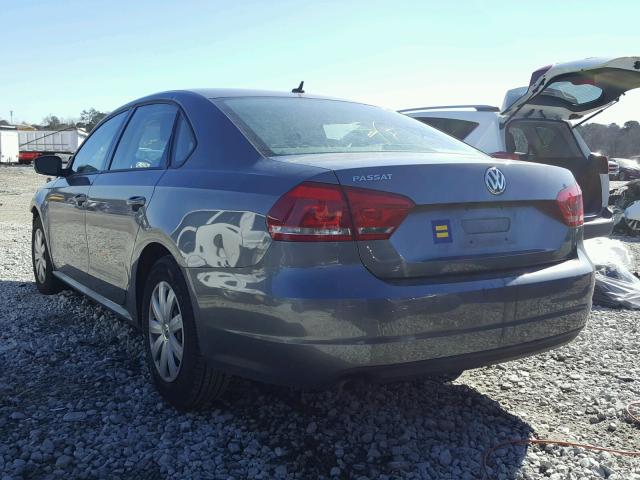 1VWAP7A33DC029849 - 2013 VOLKSWAGEN PASSAT S GRAY photo 3