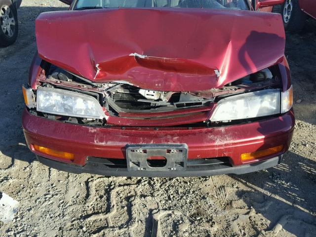 1HGCE1894RA012149 - 1994 HONDA ACCORD EX MAROON photo 7