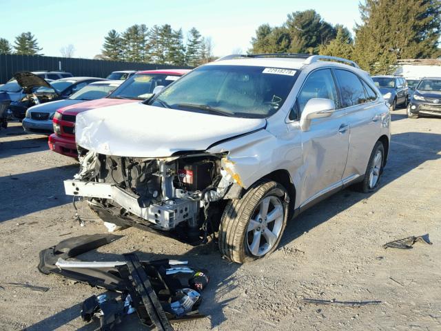 2T2BK1BAXFC284360 - 2015 LEXUS RX 350 SILVER photo 2