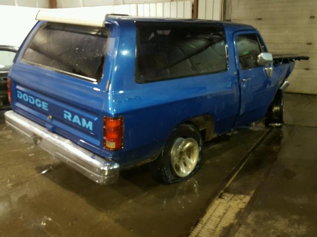 3B4GM07Y4PM119978 - 1993 DODGE RAMCHARGER BLUE photo 4