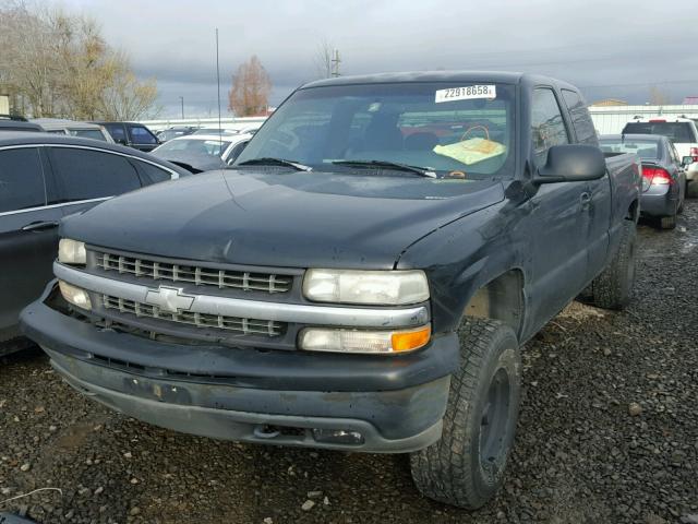 2GCEK19T5X1151546 - 1999 CHEVROLET SILVERADO BLACK photo 2