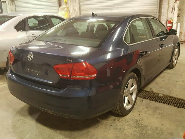 1VWAT7A34EC046494 - 2014 VOLKSWAGEN PASSAT S BLUE photo 4