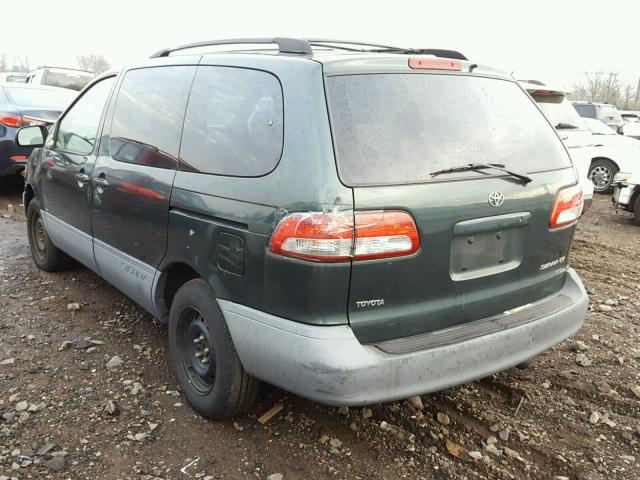 4T3ZF19C22U467699 - 2002 TOYOTA SIENNA CE GREEN photo 3