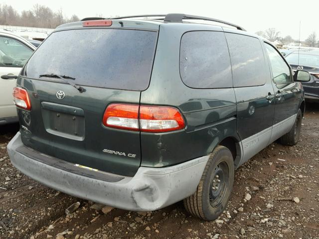 4T3ZF19C22U467699 - 2002 TOYOTA SIENNA CE GREEN photo 4