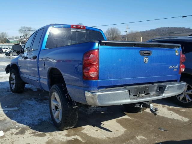 1D7HU18N07J561046 - 2007 DODGE RAM 1500 S BLUE photo 3