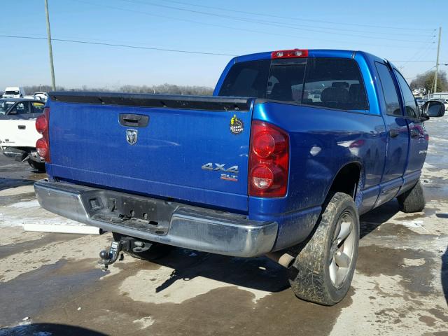 1D7HU18N07J561046 - 2007 DODGE RAM 1500 S BLUE photo 4