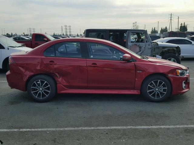 JA32U2FU8HU005534 - 2017 MITSUBISHI LANCER ES RED photo 9