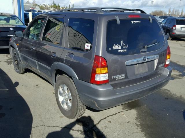 4F2YU081X2KM60794 - 2002 MAZDA TRIBUTE LX CHARCOAL photo 3