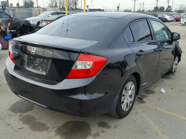 19XFB2F52CE327112 - 2012 HONDA CIVIC LX BLACK photo 4