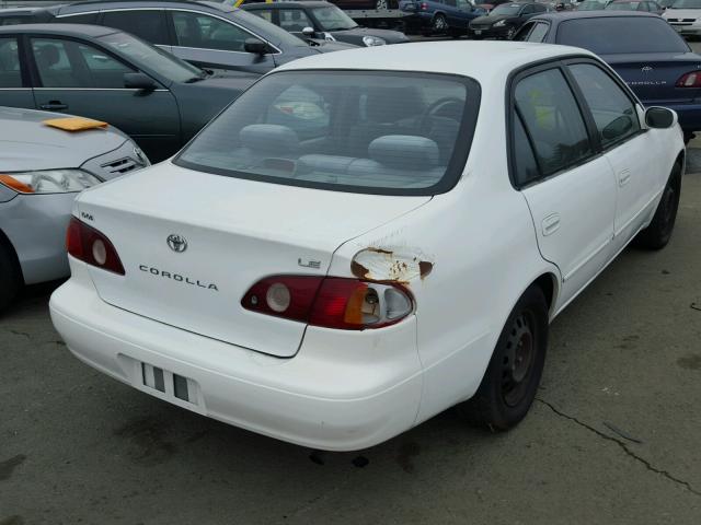 1NXBR12E91Z561705 - 2001 TOYOTA COROLLA CE WHITE photo 4