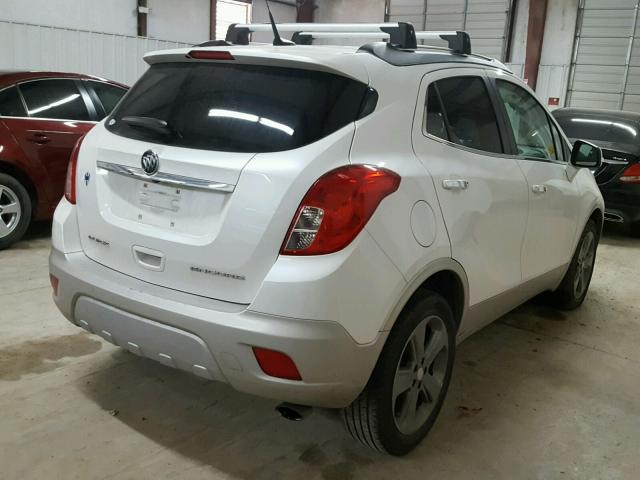 KL4CJASB4EB738274 - 2014 BUICK ENCORE WHITE photo 4