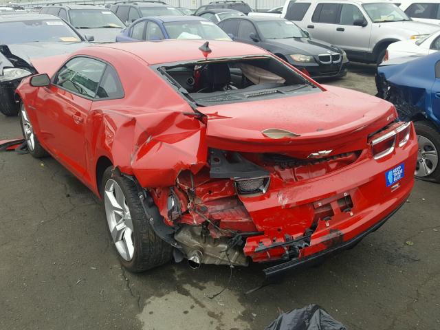 2G1FC1EDXB9109876 - 2011 CHEVROLET CAMARO LT RED photo 3