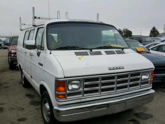 2B7GB11X5NK163825 - 1992 DODGE RAM VAN B1 WHITE photo 1