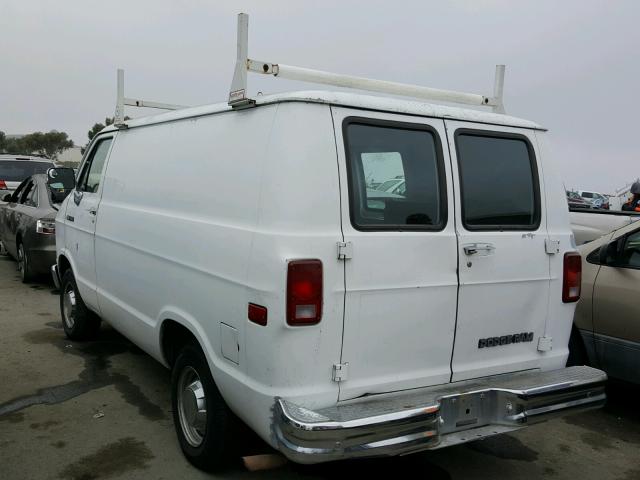 2B7GB11X5NK163825 - 1992 DODGE RAM VAN B1 WHITE photo 3