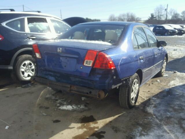 1HGES16324L013264 - 2004 HONDA CIVIC DX V BLUE photo 4