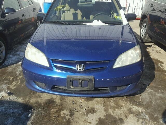 1HGES16324L013264 - 2004 HONDA CIVIC DX V BLUE photo 7