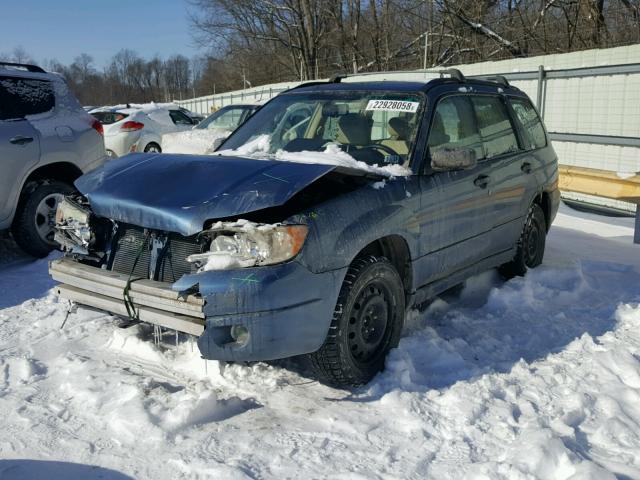 JF1SG63677H717598 - 2007 SUBARU FORESTER 2 BLUE photo 2