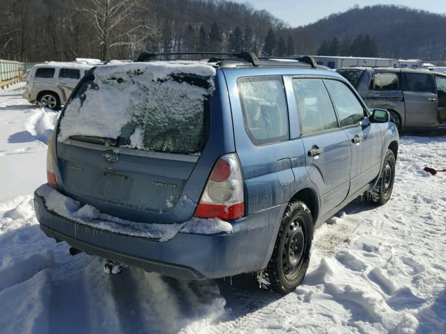 JF1SG63677H717598 - 2007 SUBARU FORESTER 2 BLUE photo 4