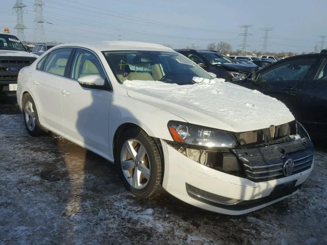 1VWBH7A36CC026184 - 2012 VOLKSWAGEN PASSAT SE WHITE photo 1