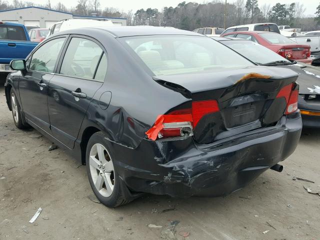 1HGFA16856L078051 - 2006 HONDA CIVIC EX BLACK photo 3