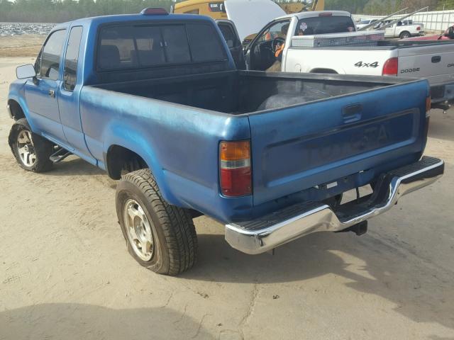 4TAVN13D4SZ325224 - 1995 TOYOTA PICKUP 1/2 BLUE photo 3