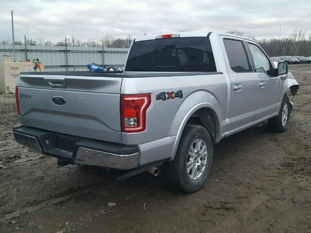 1FTEW1EF1HFB53325 - 2017 FORD F150 SUPER SILVER photo 4