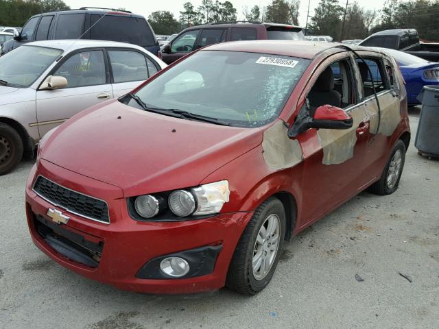 1G1JC6SB5D4162999 - 2013 CHEVROLET SONIC LT RED photo 2