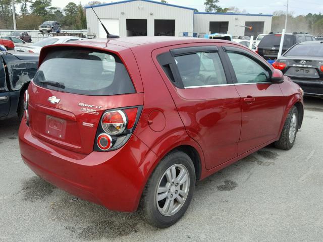 1G1JC6SB5D4162999 - 2013 CHEVROLET SONIC LT RED photo 4