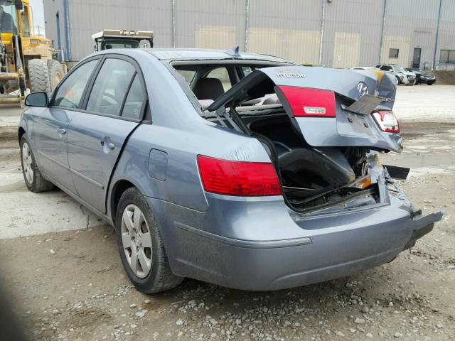 5NPET4AC9AH647921 - 2010 HYUNDAI SONATA GLS BLUE photo 3