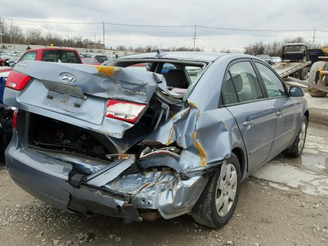 5NPET4AC9AH647921 - 2010 HYUNDAI SONATA GLS BLUE photo 4