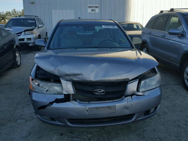 5NPEU46F76H113923 - 2006 HYUNDAI SONATA GLS SILVER photo 9