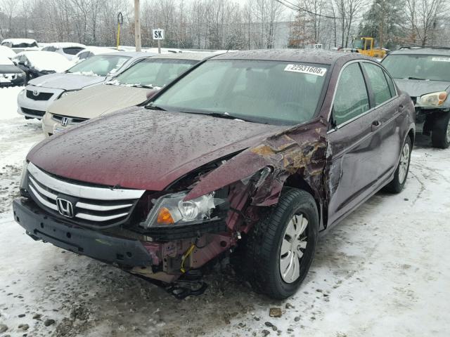 1HGCP2F39BA041702 - 2011 HONDA ACCORD LX MAROON photo 2