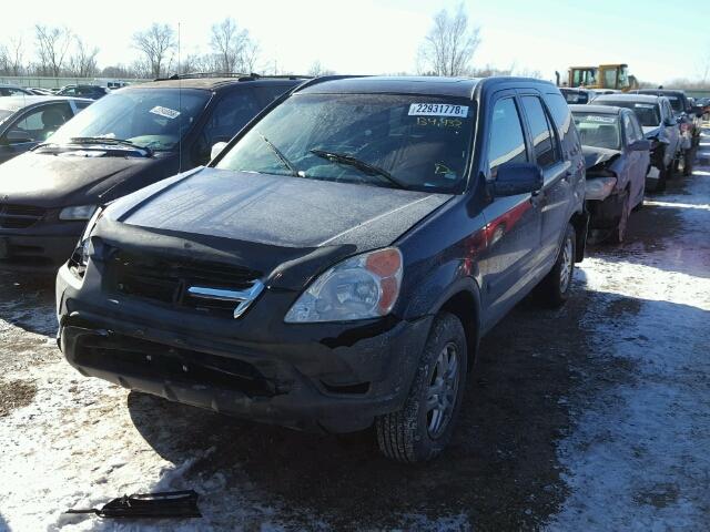 SHSRD78894U257852 - 2004 HONDA CR-V EX BLUE photo 2