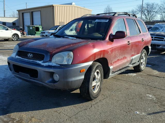 KM8SC13D24U814701 - 2004 HYUNDAI SANTA FE G MAROON photo 2