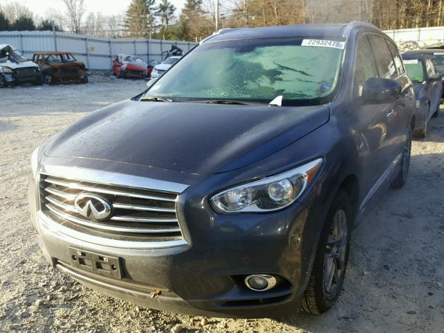 5N1CL0MM9EC525240 - 2014 INFINITI QX60 HYBRI GRAY photo 2