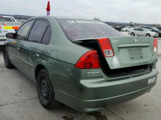 JHMES16574S000644 - 2004 HONDA CIVIC LX GREEN photo 3