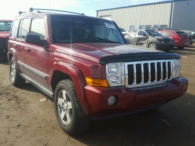 1J8HG48K67C628299 - 2007 JEEP COMMANDER BURGUNDY photo 1