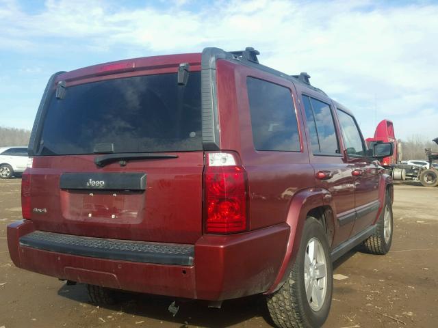 1J8HG48K67C628299 - 2007 JEEP COMMANDER 勃艮第红 照片 4