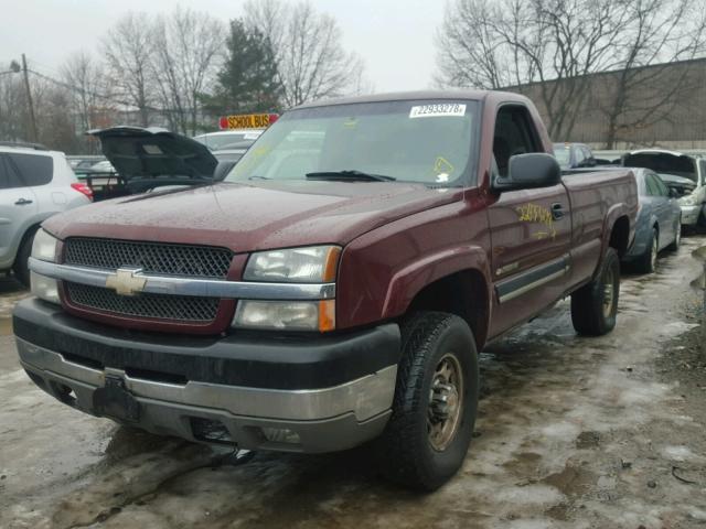 1GCHK24U73Z122540 - 2003 CHEVROLET SILVERADO MAROON photo 2