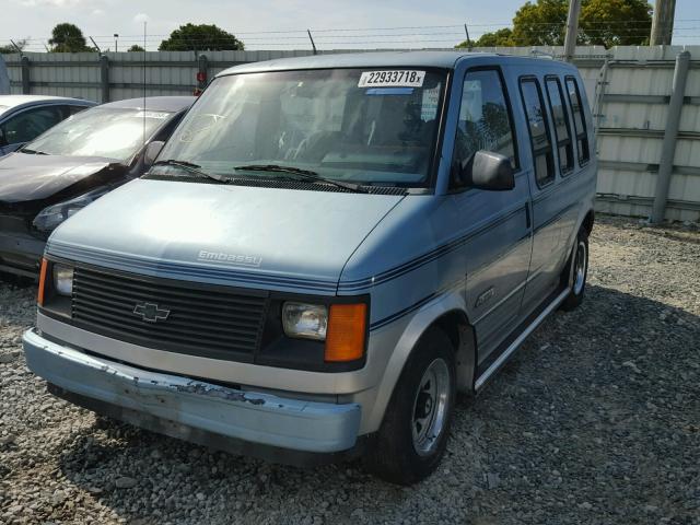 1GBDM15Z3KB153583 - 1989 CHEVROLET ASTRO BLUE photo 2