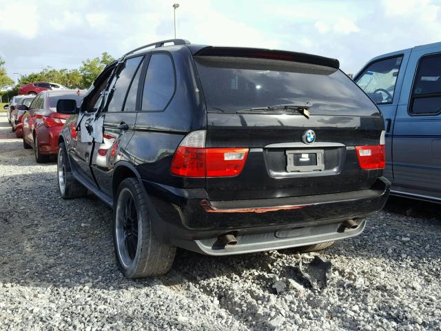 5UXFA53592LP37225 - 2002 BMW X5 3.0I BLACK photo 3