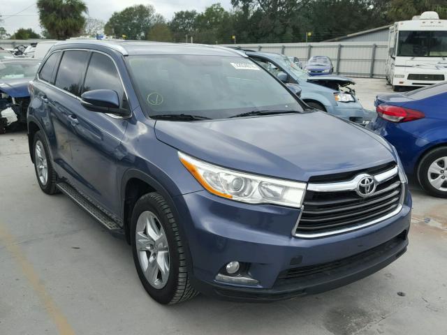 5TDYKRFH2FS042335 - 2015 TOYOTA HIGHLANDER BLUE photo 1