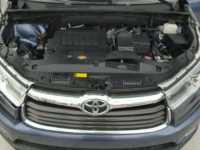 5TDYKRFH2FS042335 - 2015 TOYOTA HIGHLANDER BLUE photo 7